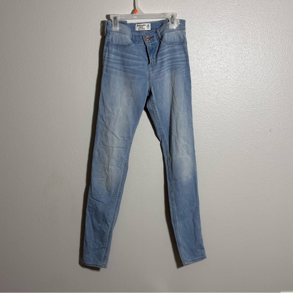 Abercrombie Kids Girl Denim Blue Jean Leggings size 15/16 Slim